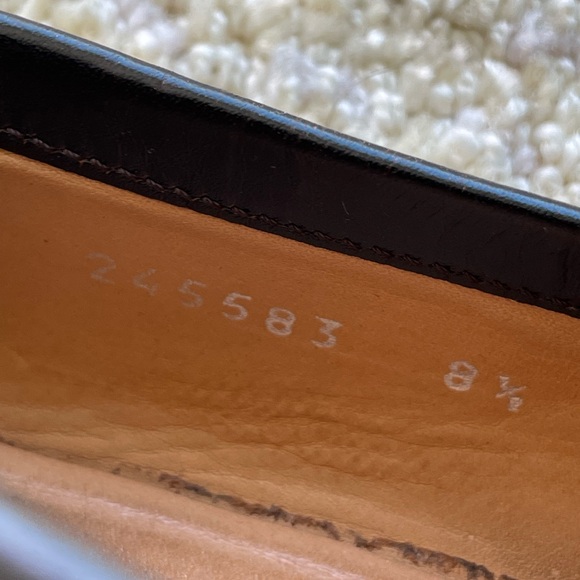 Gucci Men’s Brown Diamante Leather Penny Slip On Driving Loafers Size 11 US - Picture 7 of 15